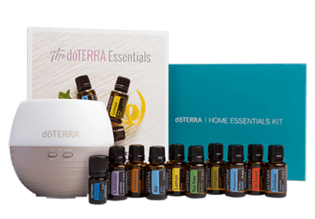 10 aceites esenciales y difusor para el hogar.